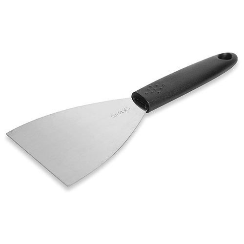 Triangular Scraper Spatula by Topenca Features a Stainless Steel Paddle and  Black Plastic Handle for Your Home Kitchen Cooking Tools and Baking
