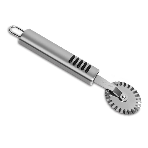Tika Stainless Steel Pizza Dough Scraper Cutter Kitchen Flour Pastry Cake Tool Gadget, Silver