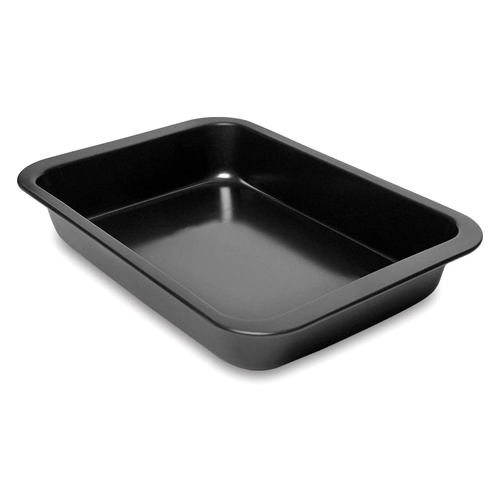 Rectangle Cake Pan 13 inch, ideal for Baking Made of Non-Stick Black Aluminum for Home Kitchen and Catering