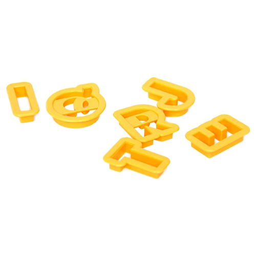 2" Alphabet Cookie Cutter Set of 26 Pieces Plastic Orange by Topenca Supplies