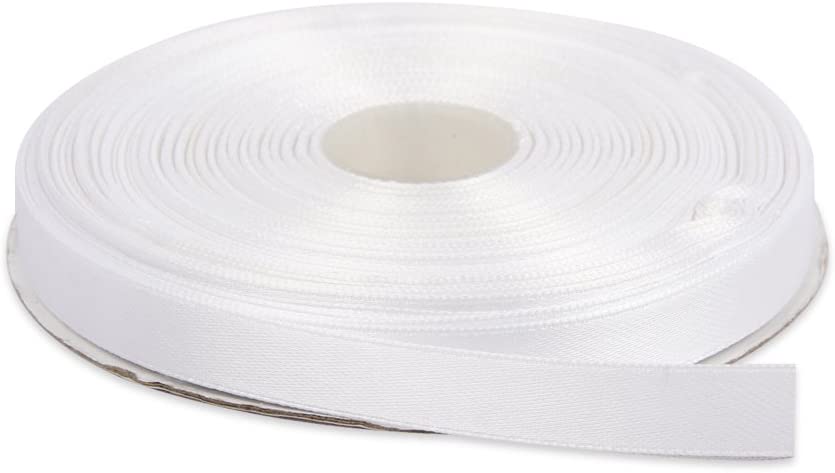  Topenca Supplies Red and White Satin Ribbon - Super