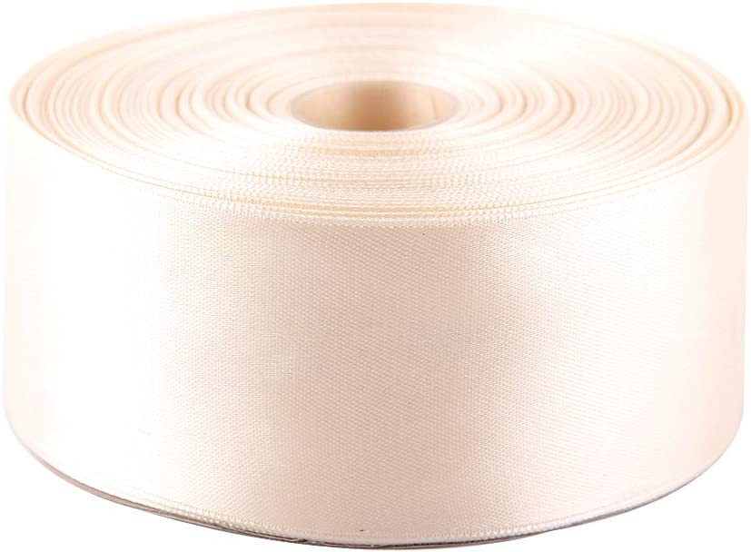 Topenca Supplies 50 Yards Double Face Solid Satin Ribbon Rolls