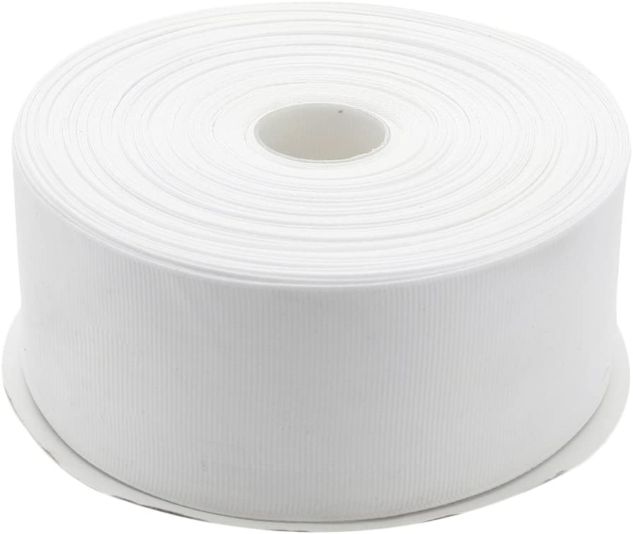 Topenca Supplies | 1 Pack White Satin Ribbons | 1 Inch x 50 Yards Each |  Double Face Solid Satin Ribbon Roll | 50 Yards White Satin for Gift  Wrapping