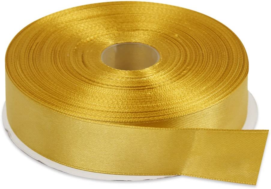 Yellow 1 1/2 inch x 100 Yards Satin Double Face Ribbon - by Jam Paper