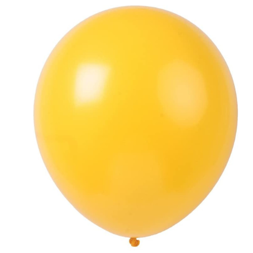Topenca Supplies Yellow Party 12-Inch Solid Latex Balloons, 50-Pack